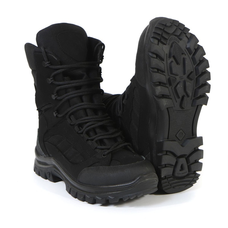 High Black Rugged Boots