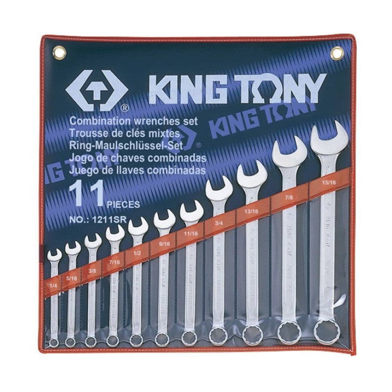 11-Piece Combination Wrench Set 1/4"-15/16" in Durable Polyester Pouch