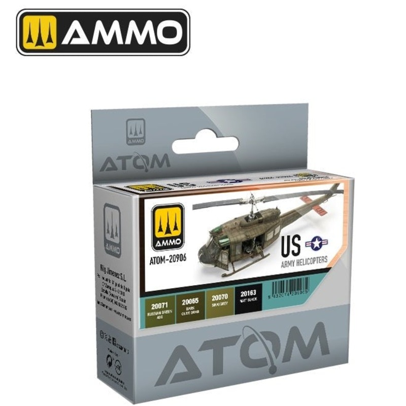AMMO by Mig Jimenez ATOM-20906 Atom Color Us Army Helicopters Set