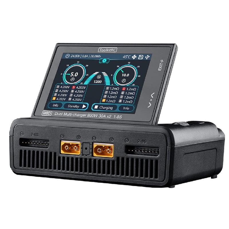 ToolkitRC M8D 1600W Dual Channel DC Charger