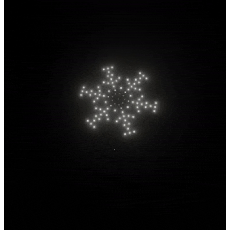 Snowflake animation - 100 drones